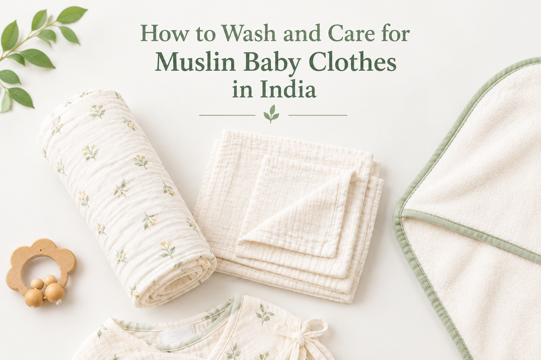 Muslin cloth for summer newborn India, muslin cloth for winter layering India and organic muslin swaddle India care guide by ViRAN Kids