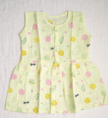 Organic muslin button frock for baby girls by ViRAN Kids - photo 10