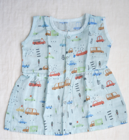 Organic muslin button frock for baby girls by ViRAN Kids - photo 7