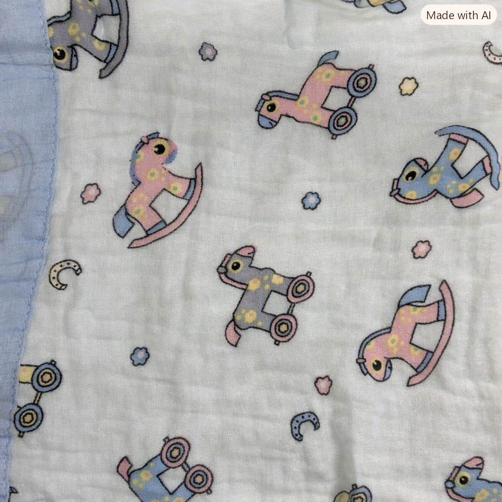 Crinkled 6-layer organic muslin baby blanket by ViRAN Kids - photo 5