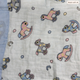 Rocking Horses & Blossoms (Blue Border)