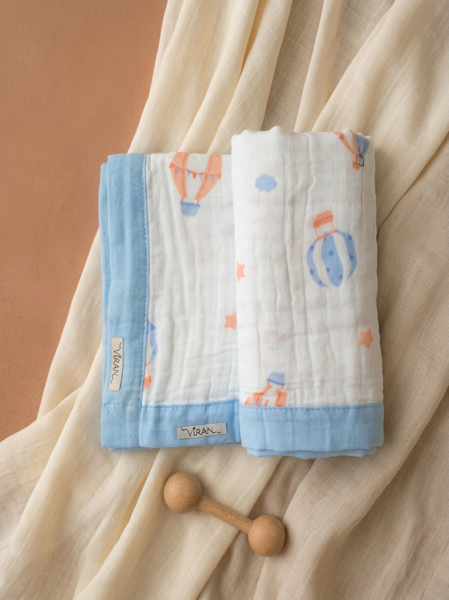 Crinkled Baby Blanket 6-Layer