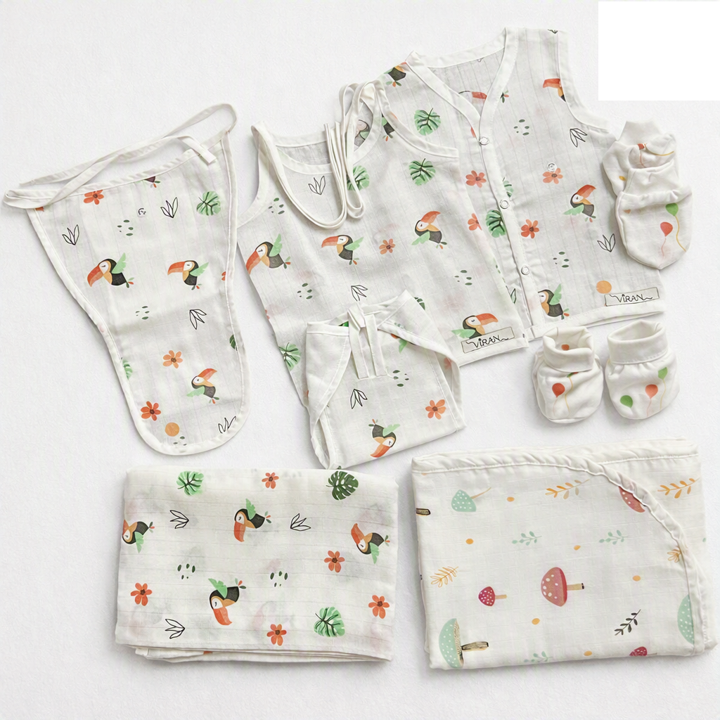 Newborn Gift Set — Pure Muslin Welcome Kit