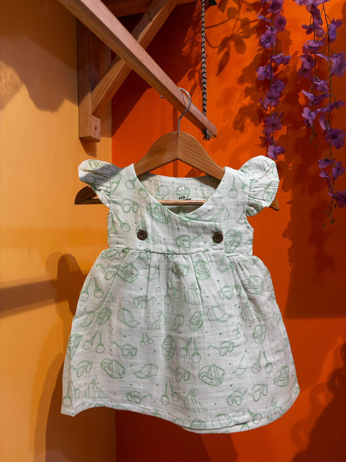 Crinkled Muslin Frock